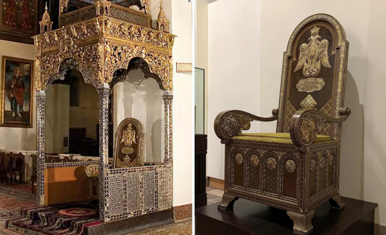 The throne of the religious leader of Armenians all over the world was exhibited for the first time in the “Khorimian” museum of Echmiadzin.