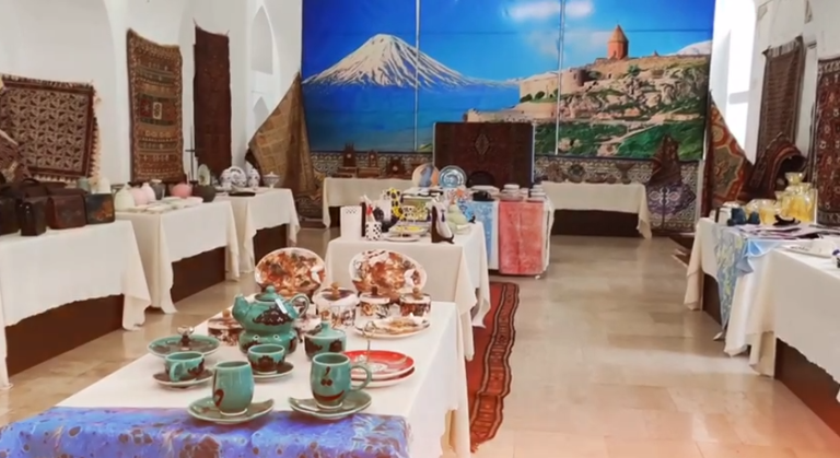 Exhibition of handicrafts and traditional arts of Iran in the Blue Mosque of Yerevan