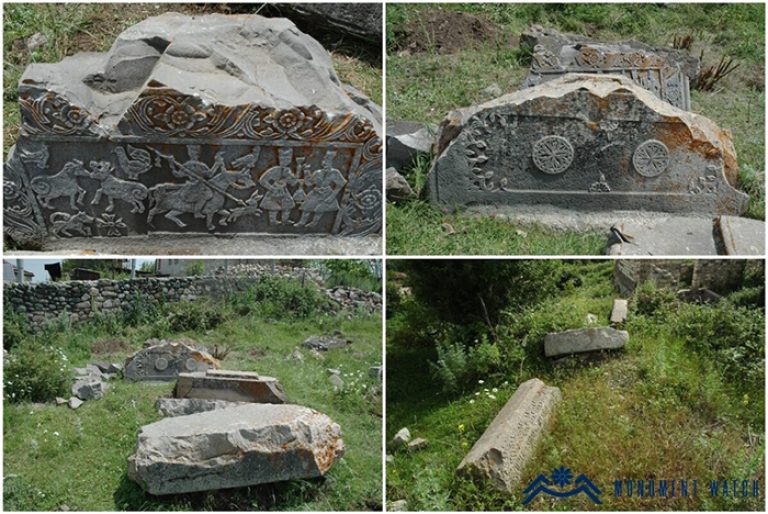 Azerbaijanis Damage Another Armenian Cemetery in Shushi